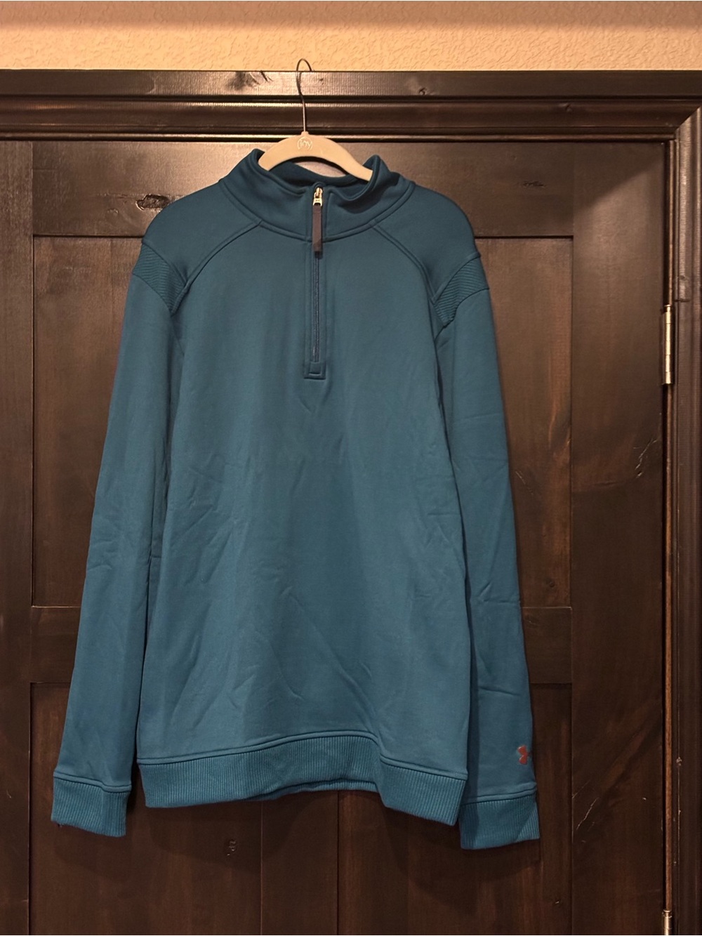 Under Armour MTN Men’s Large Blue 1/4 Zip Pullover Regular Fit Fleece Lined